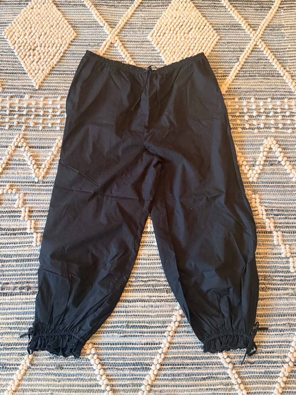 Wilfred Black Drawstring Elastic Cuff Pants